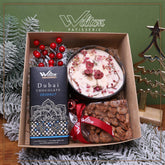Coconut Bowl Soy Candle with Exclusive Wilton Dubai Pistachio Coconut Chocolate in a Christmas Box - WILTON PATISSERIE